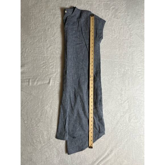 Eileen Fisher Women’s Chambray Shift Dress Sz S Blue Minimalist Timeless Capsule - Picture 9 of 10